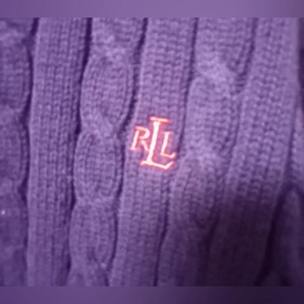 EUC Lauren Ralph Lauren Purple Crew Neck Sweater Size Medium - Picture 2 of 4